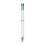 Bolígrafo 4 colores con tinta múltiple negro azul rojo y verde color blanco tercera vista