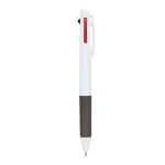 Bolígrafo con agarre y cordón para llaves con tinta azul, negro y rojo color blanco/negro quinta vista