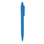 Bolígrafo fabricado en Italia de plástico reciclado tinta azul color azul claro quinta vista
