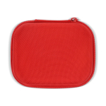 Botiquín primeros auxilios en estuche de goma suave con normativa UE color rojo tercera vista