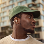 Auriculares abiertos con resistencia al sudor marca Philips color blanco cuarta vista