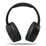 Auriculares con almohadillas suaves y micrófono con función silencio color negro quinta vista