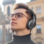 Auriculares inalámbricos con cancelación de ruido Muse 50h color negro septima vista