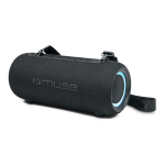 Altavoz Bluetooth portátil con luz y correa resistente agua Muse 30W color negro