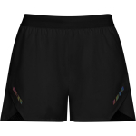 Pantalón corto poliéster transpirable mujer 110g/m² Roly Direct Stratos color negro segunda vista