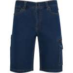 Bermuda vaquera de algodón unisex con bolsillos multiusos 370g/m² Roly color azul vaquero segunda vista