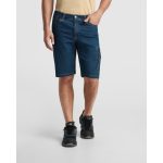 Bermuda vaquera de algodón unisex con bolsillos multiusos 370g/m² Roly color azul vaquero primera vista de uso