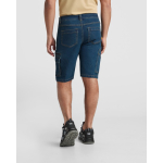 Bermuda vaquera de algodón unisex con bolsillos multiusos 370g/m² Roly color azul vaquero vista detalle 3
