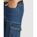 Bermuda vaquera de algodón unisex con bolsillos multiusos 370g/m² Roly color azul vaquero vista detalle 5