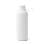 Botella térmica de acero inox reciclado con asa silicona suave 500ml color blanco segunda vista