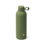 Botella térmica de acero inox reciclado con asa silicona suave 500ml color blanco primera vista de uso