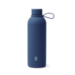Botella térmica de acero inox reciclado con asa silicona suave 500ml color azul marino segunda vista