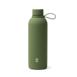 Botella térmica de acero inox reciclado con asa silicona suave 500ml color verde oscuro segunda vista