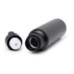 Botella térmica de acero inoxidable reciclado con tapa de botón 750ml color negro vista detalle 3