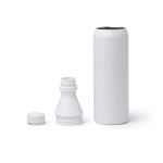 Botella térmica de acero inoxidable con doble apertura y tapón 550ml color rojo vista detalle 1