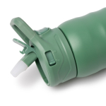 Botella térmica de acero inoxidable reciclado con pajita y asa 710ml color negro vista detalle 3