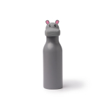 Botella térmica de diseño infantil con tapa de cabeza de animal 450ml color gris segunda vista