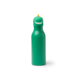 Botella térmica de diseño infantil con tapa de cabeza de animal 450ml color verde segunda vista