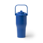 Botella termo de acero inox reciclado con apertura de botón 550ml color azul real segunda vista