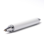 Bolígrafo de cuerpo metálico 2 en 1 con punta infinita y tinta azul color blanco vista detalle 2