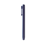 Bolígrafo roller de plástico con tapa y clip a juego tinta azul color azul marino segunda vista