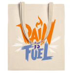 Bolsa de algodón natural con asas largas reforzadas 240 g/m2 color natural segunda vista