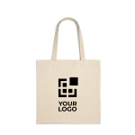 Bolsa de algodón natural con asas largas reforzadas 240 g/m2 vista principal