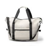 Bolsa multifunción de algodón reciclado con cinta bandolera color beige segunda vista