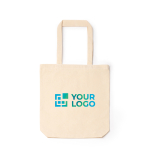 Bolsa de algodón con cierre de cremallera y fuelle 230 g/m2 vista principal