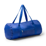Bolsa de deporte plegable de plástico reciclado con cremallera color azul real tercera vista