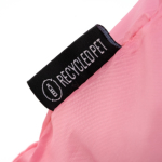 Bolsa plegable de plástico reciclado de la compra con cordón ajustable color rosa vista detalle 4