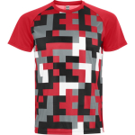 Camiseta técnica poliéster unisex manga ranglan 150g/m² Roly Direct Ventor color rojo segunda vista