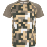 Camiseta técnica poliéster unisex manga ranglan 150g/m² Roly Direct Ventor color arena segunda vista