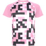 Camiseta técnica poliéster unisex manga ranglan 150g/m² Roly Direct Ventor color rosa pastel tercera vista