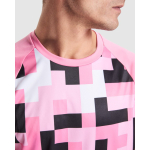 Camiseta técnica poliéster unisex manga ranglan 150g/m² Roly Direct Ventor color rosa pastel vista detalle 1