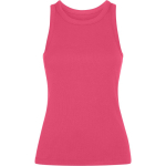 Camiseta sin mangas mujer en punto canalé 270 g/m2 Roly Direct Dribe color fucsia primera vista de uso
