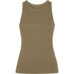 Camiseta sin mangas mujer en punto canalé 270 g/m2 Roly Direct Dribe color verde militar primera vista de uso