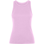 Camiseta sin mangas mujer en punto canalé 270 g/m2 Roly Direct Dribe color rosa claro primera vista de uso