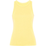 Camiseta sin mangas mujer en punto canalé 270 g/m2 Roly Direct Dribe color amarillo claro primera vista de uso