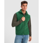 Chaleco polar unisex con cremallera 300 g/m2 Roly Direct New Bellagio color verde botella vista detalle 1