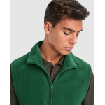 Chaleco polar unisex con cremallera 300 g/m2 Roly Direct New Bellagio color verde botella vista detalle 4