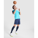 Conjunto sport unisex manga corta poliéster 140 g/m2 Roly Direct Titan color turquesa vista detalle 3