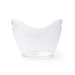 Cubitera transparente con asas laterales en resistente plástico 4L color transparente segunda vista