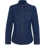 Camisa vaquera algodón mujer de manga larga 210g/m² Roly Direct Lujan color azul vaquero segunda vista