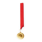 Medalla de metal con cinta de poliéster y mosquetón de agarre Ø5cm color rojo segunda vista