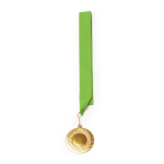 Medalla de metal con cinta de poliéster y mosquetón de agarre Ø5cm color verde segunda vista