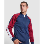 Chaqueta deporte poliéster unisex cremallera 210g/m² Roly Direct Gladius color granate primera vista de uso