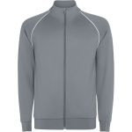 Sudadera deportiva unisex con cuello alto 210 g/m2 Roly Direct Valier color gris primera vista de uso