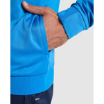 Sudadera deportiva unisex con cuello alto 210 g/m2 Roly Direct Valier color azul real vista detalle 4