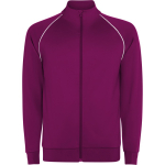 Sudadera deportiva unisex con cuello alto 210 g/m2 Roly Direct Valier color morado primera vista de uso
